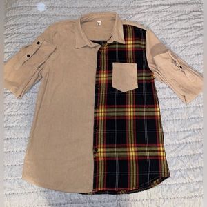 Patchwork Women's Button Up Shirt